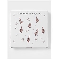 Менажница Доляна «Гуси», 5 ячеек, d=25.5 см, доломит, белая