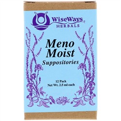 WiseWays Herbals, Свечи Meno Moist, 12 штук, 4,5 унции (2,5 мл) каждая