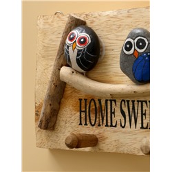 Вешалка HOME SWEET HOME, 30×6×15 см, дерево албезия