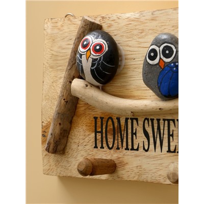 Вешалка HOME SWEET HOME, 30×6×15 см, дерево албезия