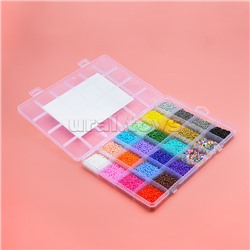 Набор создание украшений "Цветные бусинки" 24 цв., в коробке