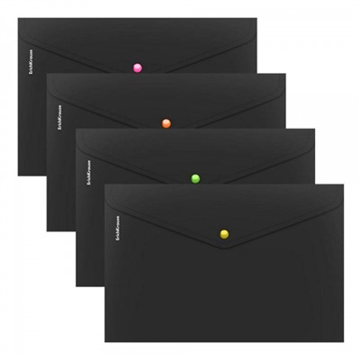 Папка с кнопкой  А4 180мкм 55883 Matt Accent, с неоновой кнопкой ErichKrause