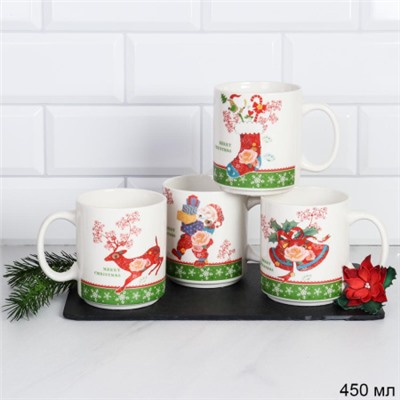 Кружка новогодняя 450 мл / 1188-12 /уп 72/