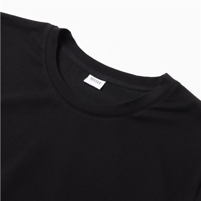 Лонгслив мужской MINAKU: Basic line MAN, размер 46, чёрный