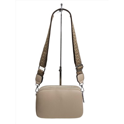 Женская сумка из искусственной кожи, цвет светло бежевый