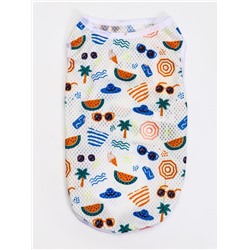 Майка для животных «Отпуск», размер S, ДС 24 см, ОГ 34 см, ОШ 27 см