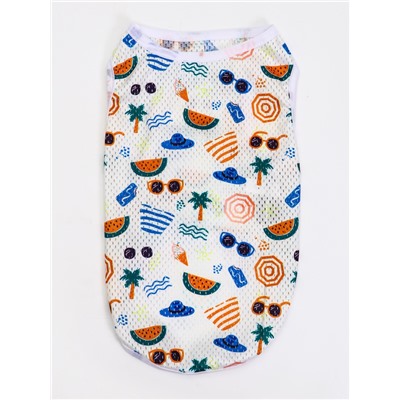 Майка для животных «Отпуск», размер XL, ДС 38 см, ОГ 48 см, ОШ 35 см