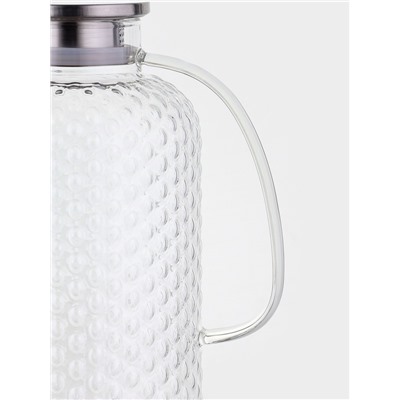 Кувшин Magistro «Богема. Дольки», 3 л, 21×15×27 см, крышка-сито, стекло, прозрачный