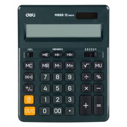 Калькулятор 12 разрядов EM888F-green 155х30х200 мм зеленый (1656443) Deli