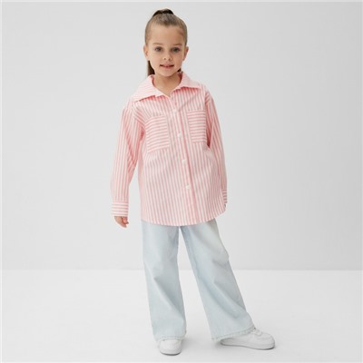 Рубашка для девочки KAFTAN «Полоска» размер 34 (122-128 см)