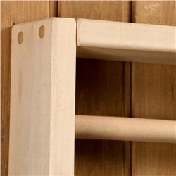 Вешалка для бани и сауны, для полотенец, деревянная, 3 перекладины, «Добропаровъ»