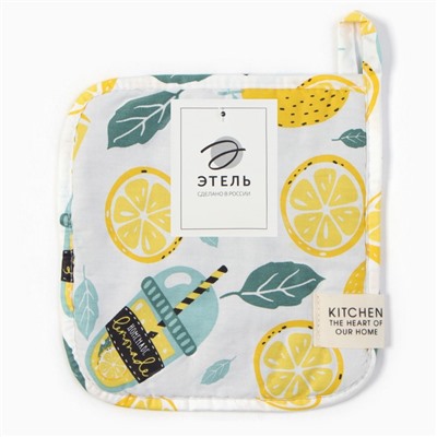 Прихватка Этель «Лимонад» 19×19 см, хлопок, сатин, 110 г/м²