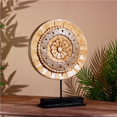 Декор на подставке «Круг», 30×9×42 см, дерево албезия