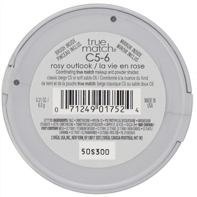 L'Oreal, Румяна True Match Super-Blendable Blush, оттенок C5-6 «Розовые мечты», 6 г