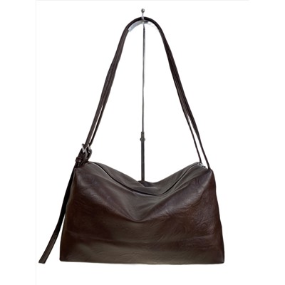 Женская сумка из искусственной кожи, цвет шоколад