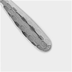 Набор столовых ложек из нержавеющей стали Доляна «Соты», длина 20 см, толщина 2 мм, 6 шт., серебристый