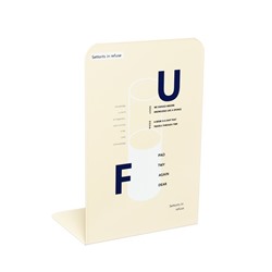 Держатель (ограничитель) подставка для книг, 2 штуки, геометрия, бежевый