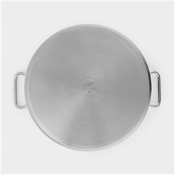 Кастрюля Amet, 30 л, d=39.6 см, цельнотянутая. капсульное дно, индукция, нержавеющая сталь