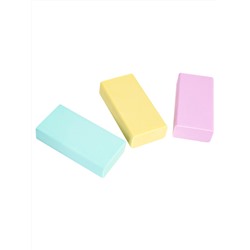 Ластик цветной прямоугольный "PASTEL SHADES" (ЛС-0087), 3 цвета, 40*20*10мм, инд ШК