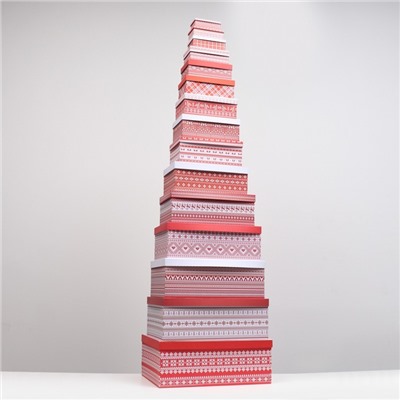 Набор коробок подарочных 15 в 1 «Скандинавия», 47.5×31×18 - 12×7×4 см