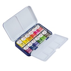 Краска акварель 12цв. художественная "Цветочная симфония" в металлической коробочке, палитра Марии Барановской