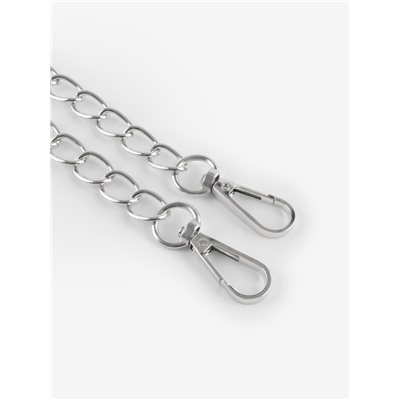 Ручка для сумки, с цепочками и карабинами, 120×1.8 см, чёрная