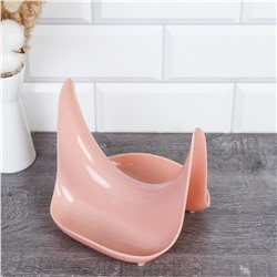 Подставка для крышки и ложки пластик / P-757 /уп 160 / розовая