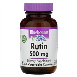 Bluebonnet Nutrition, рутин, 500 мг, 50 вегетарианских капсул