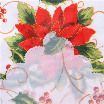 Скатерть новогодняя Доляна «В преддверии Рождества» 145×300 см, 100% п/э