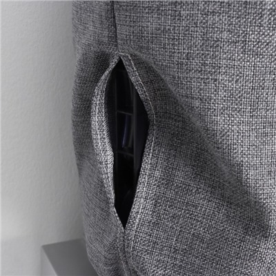 Чехол на бутыль для кулера Доляна Water, 19 л, 27×42×40 см, лён, серый