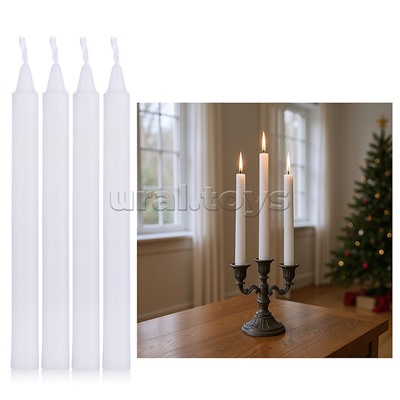 Набор свечей восковых (4шт х 1,2*13см)