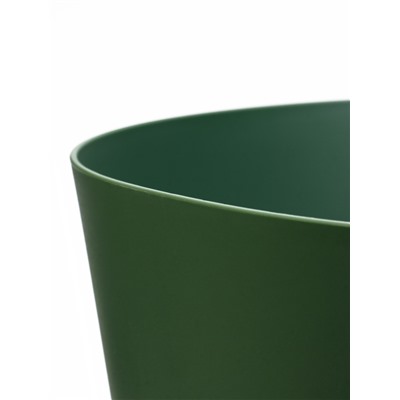 Горшок для цветов «Гранд», 15 л, d=29.5 см, h=31 см, пластиковый, с прикорневым поливом, зелёный