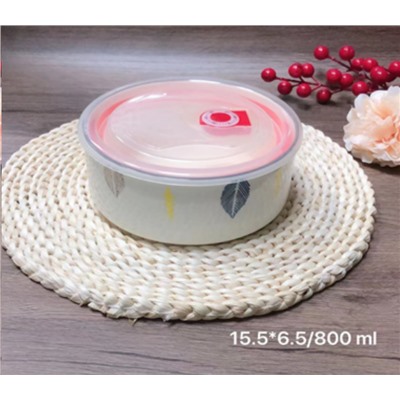 Контейнер салатник 800 мл крышка с клапаном / A-590 /уп 20/ 732513