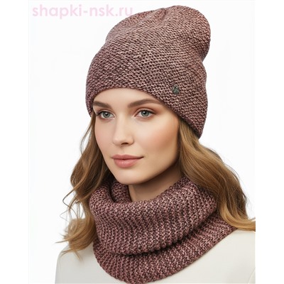 55335 Комплект женский (колпак+снуд) (56-58)