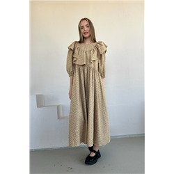 Платье женское  STREET074/03/Бежевый, бордовый