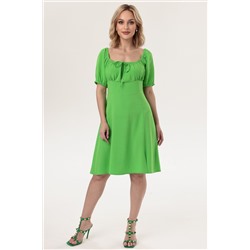 Платье штапель  6074/03/Зеленый лайм