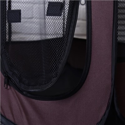 Вольер для животных, тентовый, 8 стенок, 68×45 см, коричневый