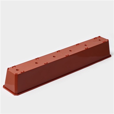 Ящик балконный для цветов, 18 л, 100×15×17 см, пластиковый, цвет терракот