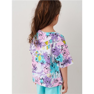 Фуфайка трикотажная для девочек (футболка)