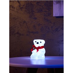 Светодиодная фигура «Медвежонок» 13×10 см, акрил, 20 LED, батарейки ААх2 (не в комплекте), свечение белое