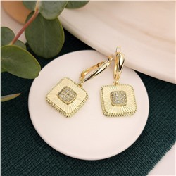 Серьги висячие, цвет покрытия лимонное золото, арт.313.229
