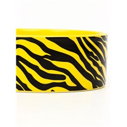 Миска керамическая «Дерзкий кот» 250 мл - 11.5×11.5×4.5 см, жёлтая/чёрная