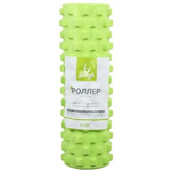 Ролик массажный Sangh, 45×15 см, цвет зелёный