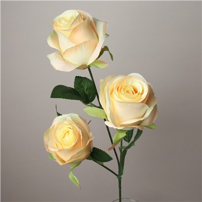 Цветок искусственный Роза букет 66 см 3 головы / HJY-4 /уп 2/400/