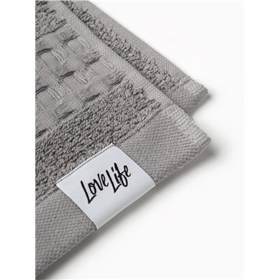 Полотенце махровое LoveLife «Регистан» 70×130 см, серое, 100% хлопок, 500 г/м²