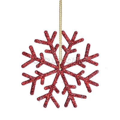 Набор новогодних украшений "Разноцветные снежинки" (3шт х 6см)