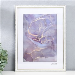 Фоторамка для фото 30×40 см Keep memories «Камея», пластик, белый, (пластиковый экран)