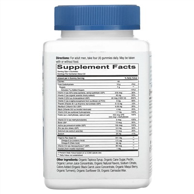 SmartyPants, Organic Men's Formula, Raspberry, Orange, and Cherry, 90 Vegetarian Gummies