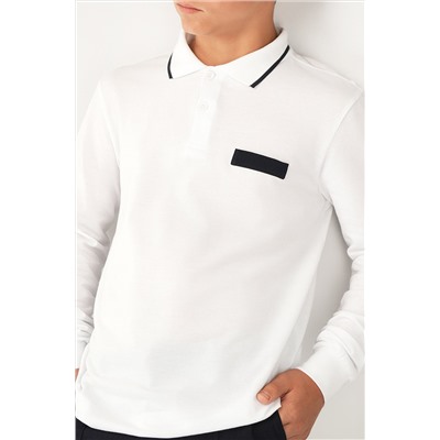 Рубашка-поло с длинным рукавом для мальчика Happyfox