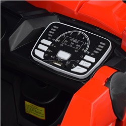 Электромобиль "Багги кросс" с р/у управлением, четырехколесный, двухместный, двойной привод (красный)